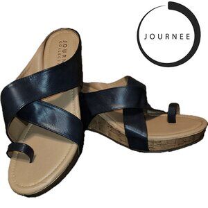 Journee Collection Navy Sandals size 10 regular